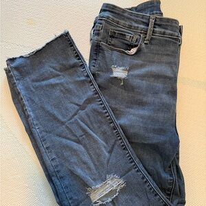 Denizen from Levi's Dark Blue Distressed Skinny Jeans